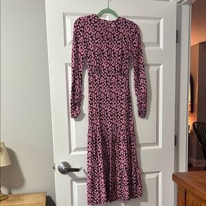 Pink Polka-Dot Mango Maxi Dress